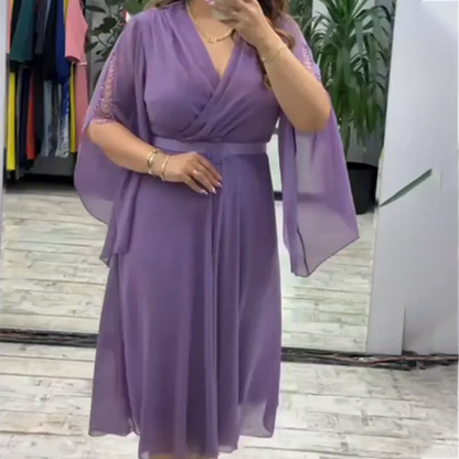 👗 Elegancka sukienka z dekoltem w serek dla kobiet