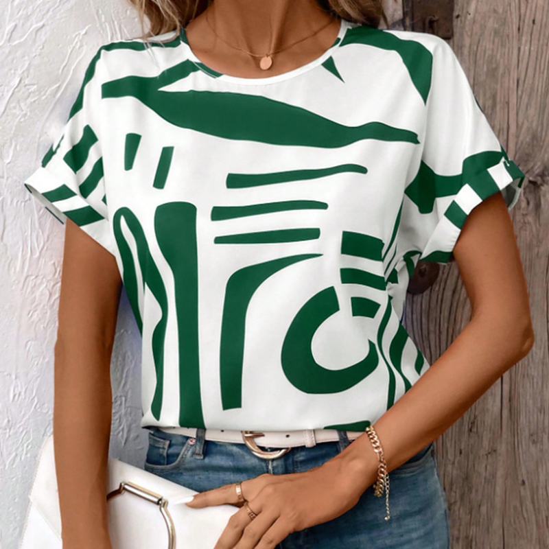 Casualowa koszulka damska z krótkim rękawem