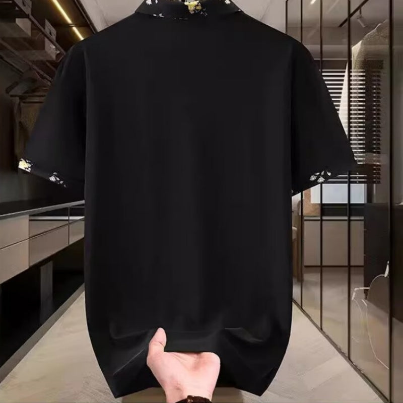 Męska koszula z krótkim rękawem i nadrukiem