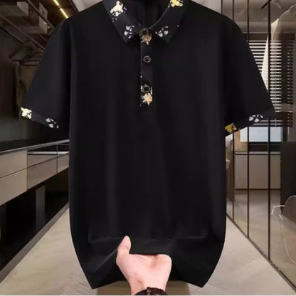 Męska koszula z krótkim rękawem i nadrukiem