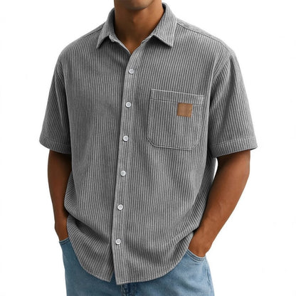 🔥Męskie koszule z krótkim rękawem i klapami w stylu vintage