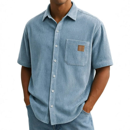 🔥Męskie koszule z krótkim rękawem i klapami w stylu vintage