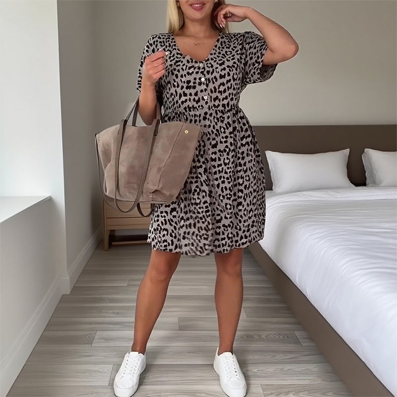 【S-3XL】🌸Sukienka z krótkim rękawem w kwiaty