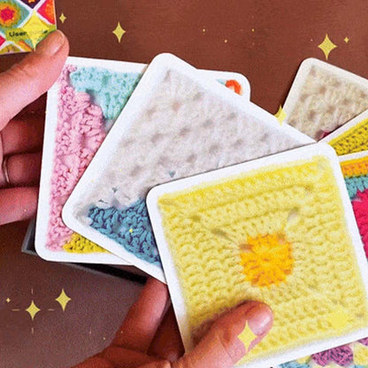 🧶✨Gra karciana Granny Square do szydełkowania – 50 wzorów do łączenia i komponowania