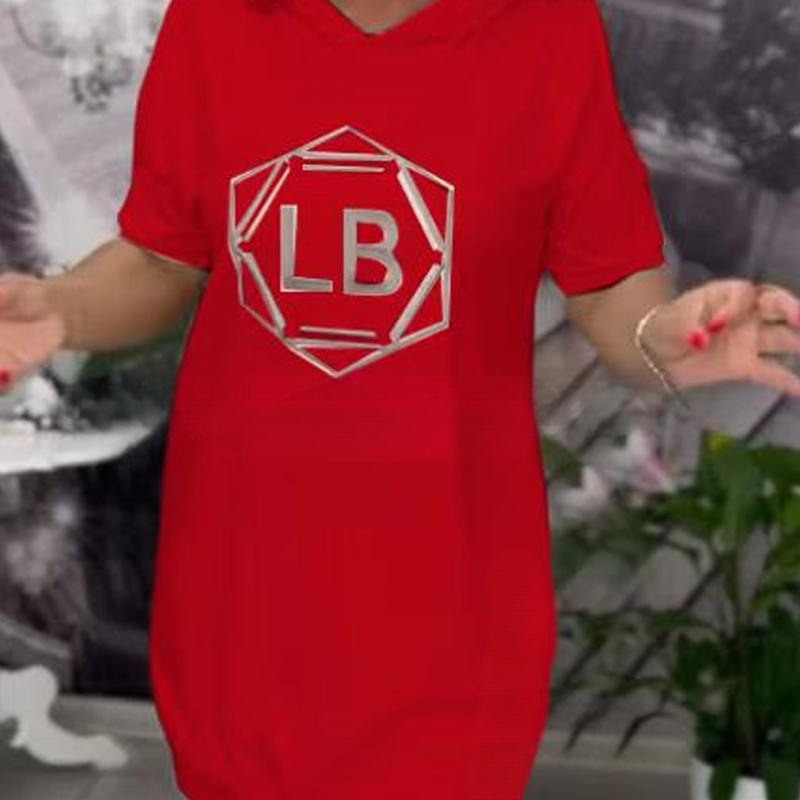 Bluza oversize z nadrukiem liter