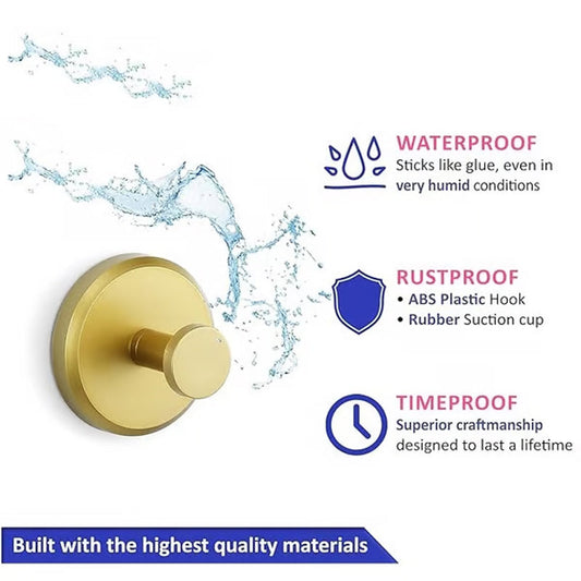 Hak ścienny z przyssawką ze stali nierdzewnej