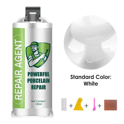 Potężny zestaw do naprawy porcelany – podwójna tubka