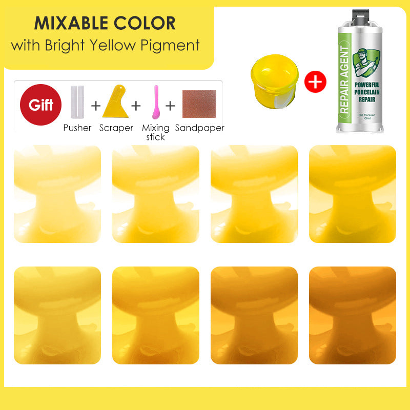 Potężny zestaw do naprawy porcelany – podwójna tubka