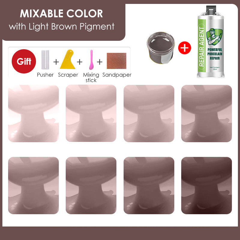 Potężny zestaw do naprawy porcelany – podwójna tubka