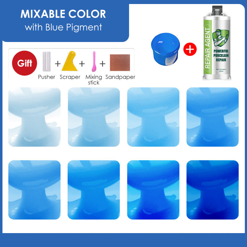 Potężny zestaw do naprawy porcelany – podwójna tubka