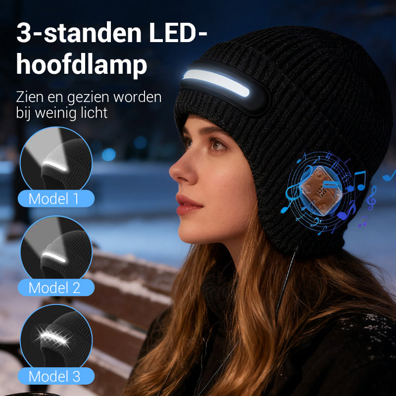 Ładowana Czapka z Diodami LED i Bluetooth
