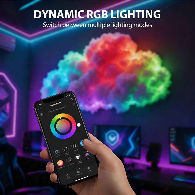 ⚡☁️ ️Domowa dekoracja świetlna LED Thundercloud USB ✨🌈