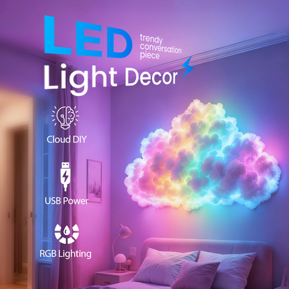 ⚡☁️ ️Domowa dekoracja świetlna LED Thundercloud USB ✨🌈