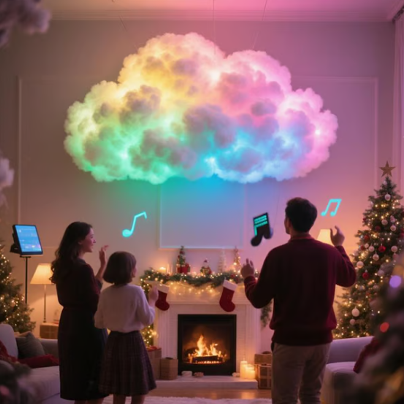 ⚡☁️ ️Domowa dekoracja świetlna LED Thundercloud USB ✨🌈