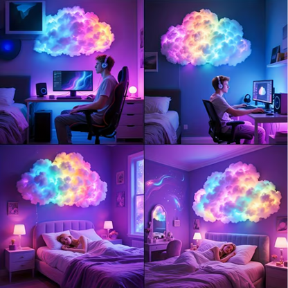 ⚡☁️ ️Domowa dekoracja świetlna LED Thundercloud USB ✨🌈