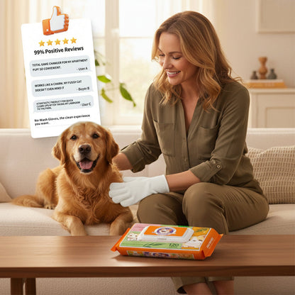 🐱Chusteczki do pielęgnacji zwierząt domowych, rękawiczki, nie wymagają płukania🐶