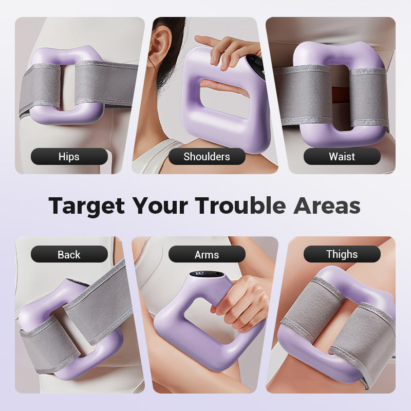 Przenośny 5-biegowy masażer pierścieniowy z regulowanym paskiem