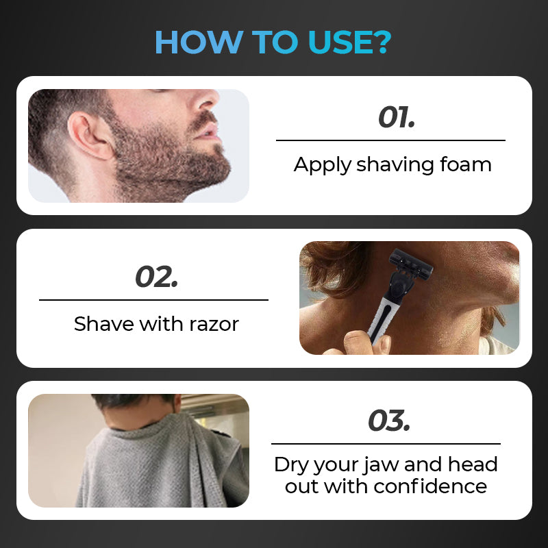 🪒✨6-ostrzowa maszynka do golenia z łatwo zdejmowanymi głowicami