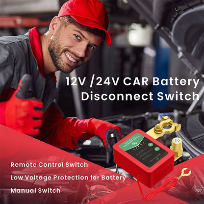 🚗⚡Zdalnie sterowany wyłącznik odłączający akumulator samochodowy 12V/24V🔋