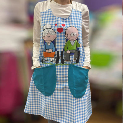 🔥Damski fartuch z krzyżowymi paskami, wsuwany