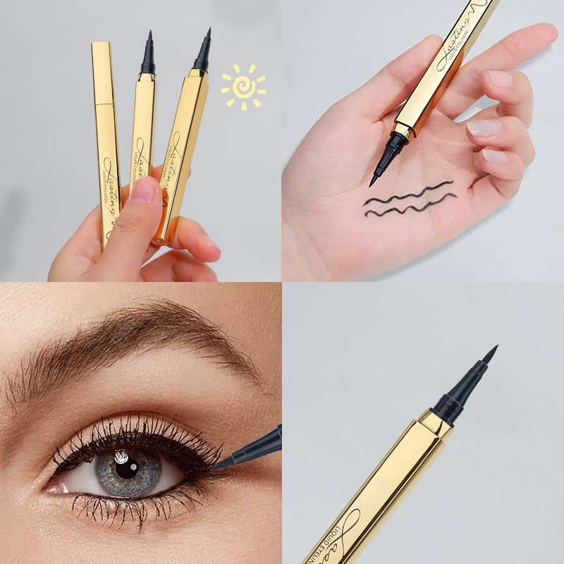 🔥1+1 gratis✨Trwały, wodoodporny eyeliner w płynie – koniec z rozmazywanym eyelinerem!