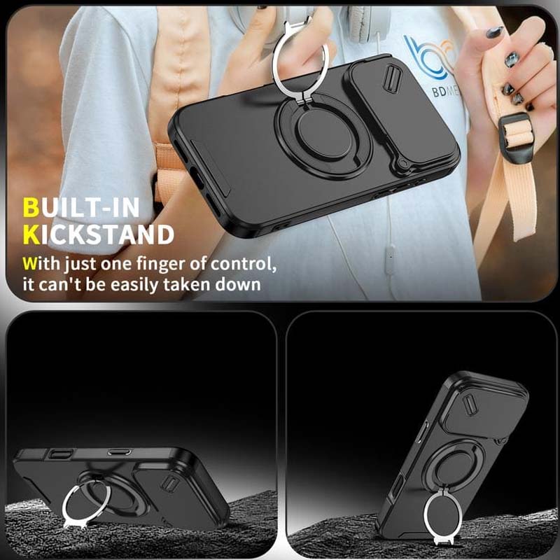 🔥Magnetyczne etui na telefon z podstawką w kształcie pierścienia do iPhone'a✨