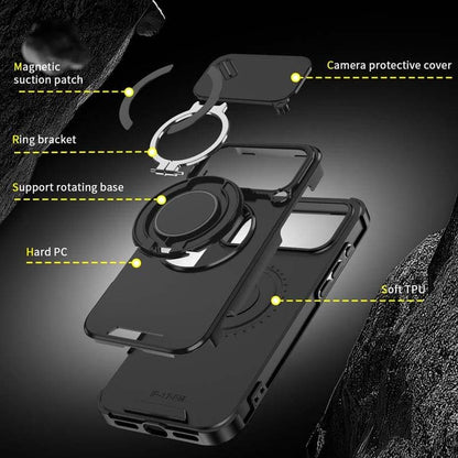 🔥Magnetyczne etui na telefon z podstawką w kształcie pierścienia do iPhone'a✨