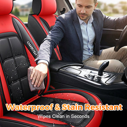 Uniwersalne pokrowce na siedzenia ze skóry PU, komplet przedni, dla sedanów, SUV-ów i ciężarówek 🚗💺✨