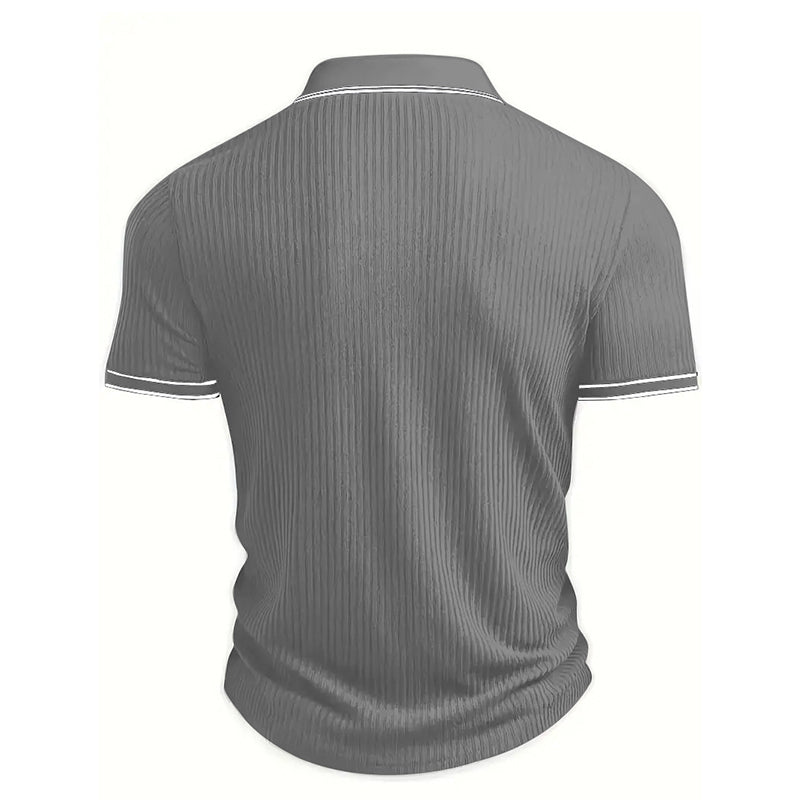 👕 Somrig Luźna koszula z krótkim rękawem i pikowaną podszewką – przewiewna bawełna, nowoczesna linia, idealna na relaksujące dni 🏖️