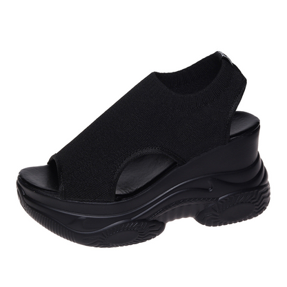 💥【EU34-40】❄️ Damskie sandały z odkrytym obcasem ✨ | Konstrukcja z paskiem na klips, lekka podeszwa - stylowe i wygodne na lato ☀️👡