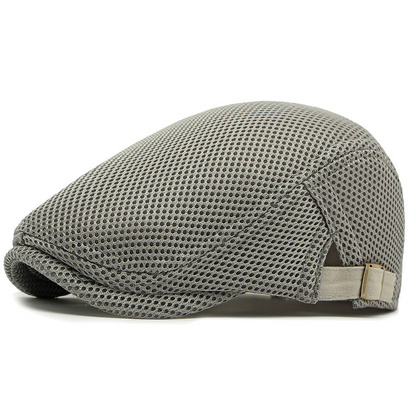 🧢 Przewiewna, płaska czapka z regulowanym paskiem – siateczkowa tkanina, klasyczny styl ivy cap 🍁