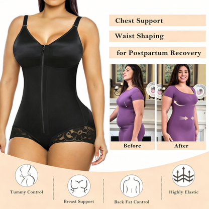 💖Kombinezon modelujący sylwetkę z zamkiem błyskawicznym dla kobiet🩱