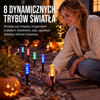 🌙 Lampy ogrodowe na energię słoneczną – lampy wbijane w ziemię