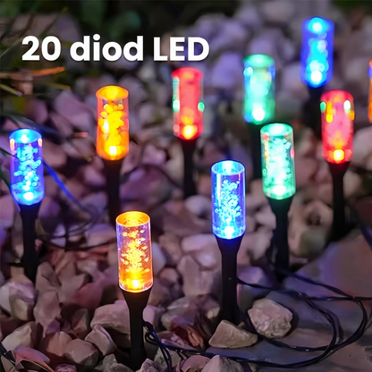 🌙 Lampy ogrodowe na energię słoneczną – lampy wbijane w ziemię