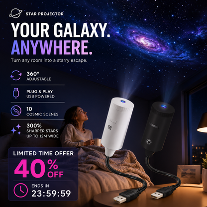 Projektor gwiazd HD typu „plug-and-play” – ponad 50 000 zadowolonych użytkowników