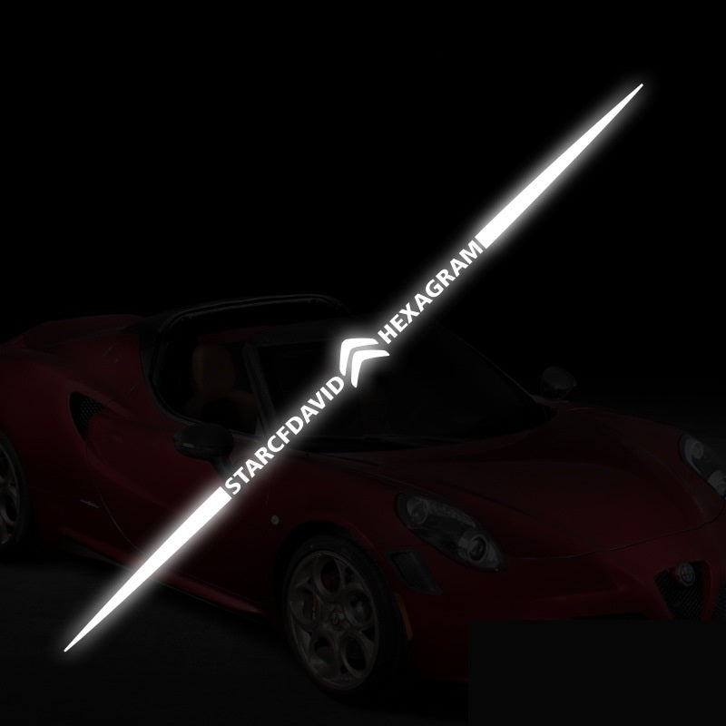 Naklejka samochodowa 3D kolorowa, laserowo odblaskowa, 4 szt.